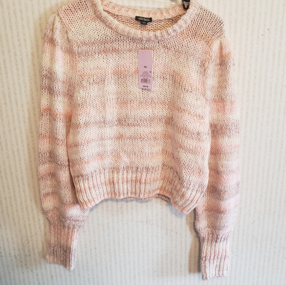 Wild Fable XXL Peach Striped Sweater